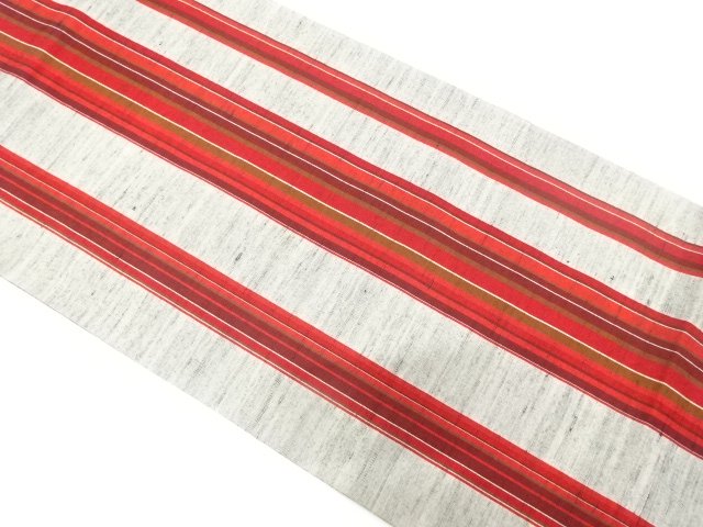 JAPANESE KIMONO / ANTIQUE FUKURO OBI / SILK / WOVEN STRIPE